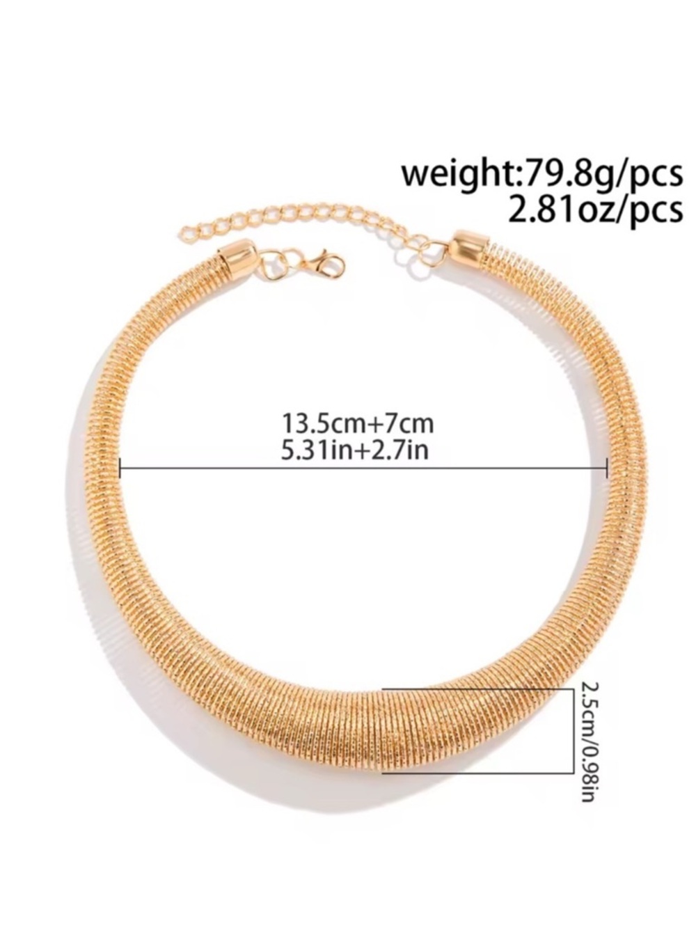 Gold Mesh Collar Necklace - Women Jewelry